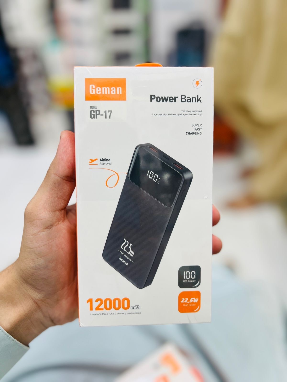 Gemam 12,000 mAh Power Bank – Dual USB Fast Charging